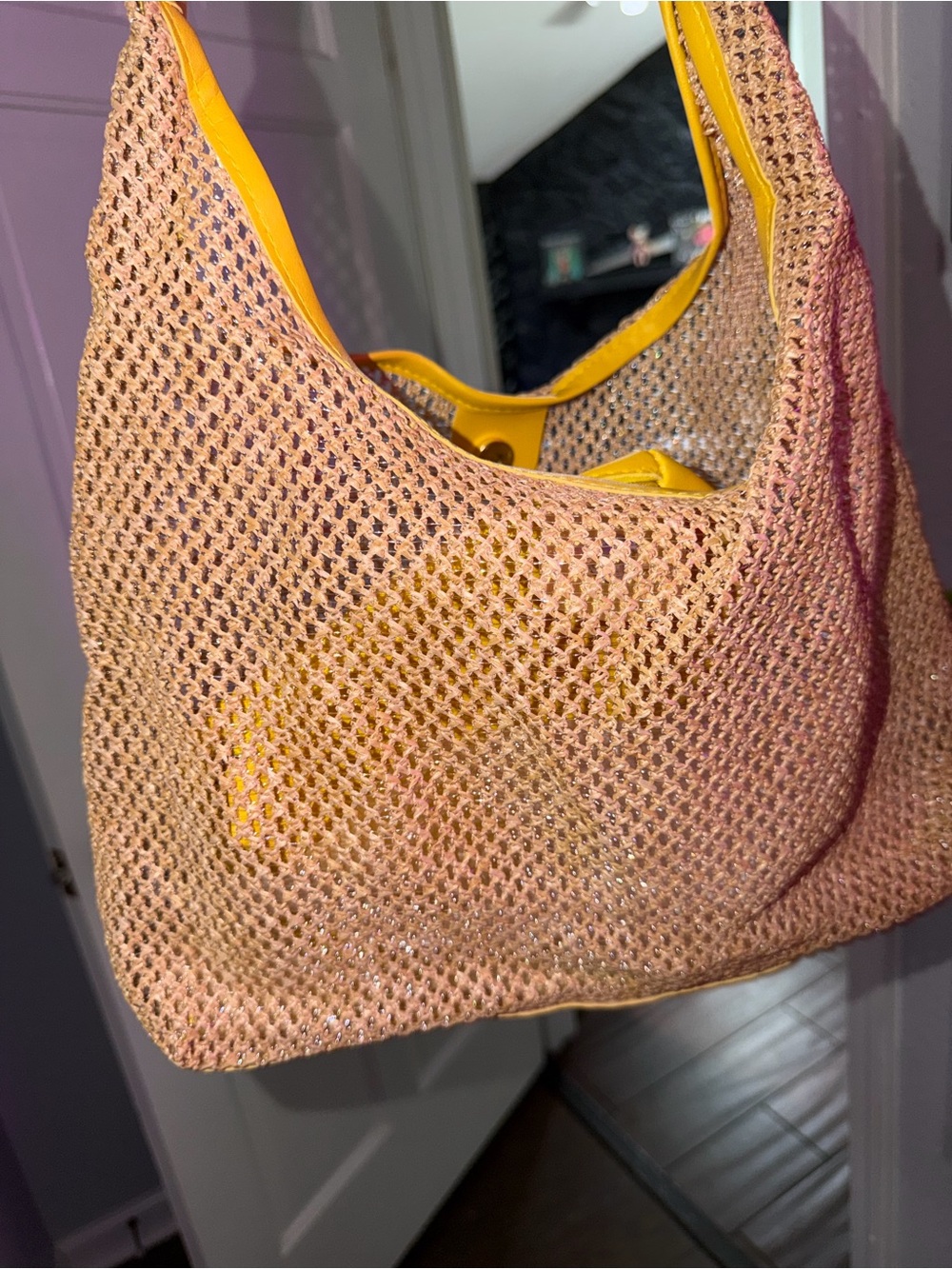 Accent Woven Shoulder Bag with Removable Pouch - GREAT BEACH BAG!!! - Picture 9 of 9